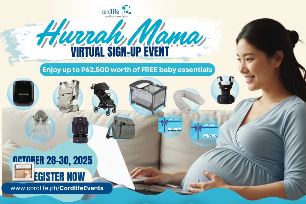 Take home up to ₱61,500 worth of freebies and offers when you sign up for Cordlife stem cell banking online!