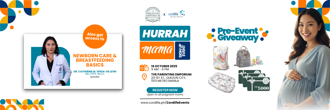 Are you an expecting mom preparing for your baby’s arrival? Here’s your chance to win amazing prizes AND discover how stem cell banking can protect your child’s future at the Parenting Emporium x Cordlife Hurrah Mama Event on October 18, 2025!