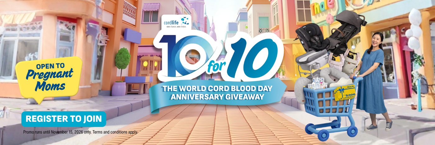 To celebrate the 10th anniversary of World Cord Blood Day, Cordlife Philippines is giving 10 lucky pregnant moms the chance to win one of 10 exciting prizes!