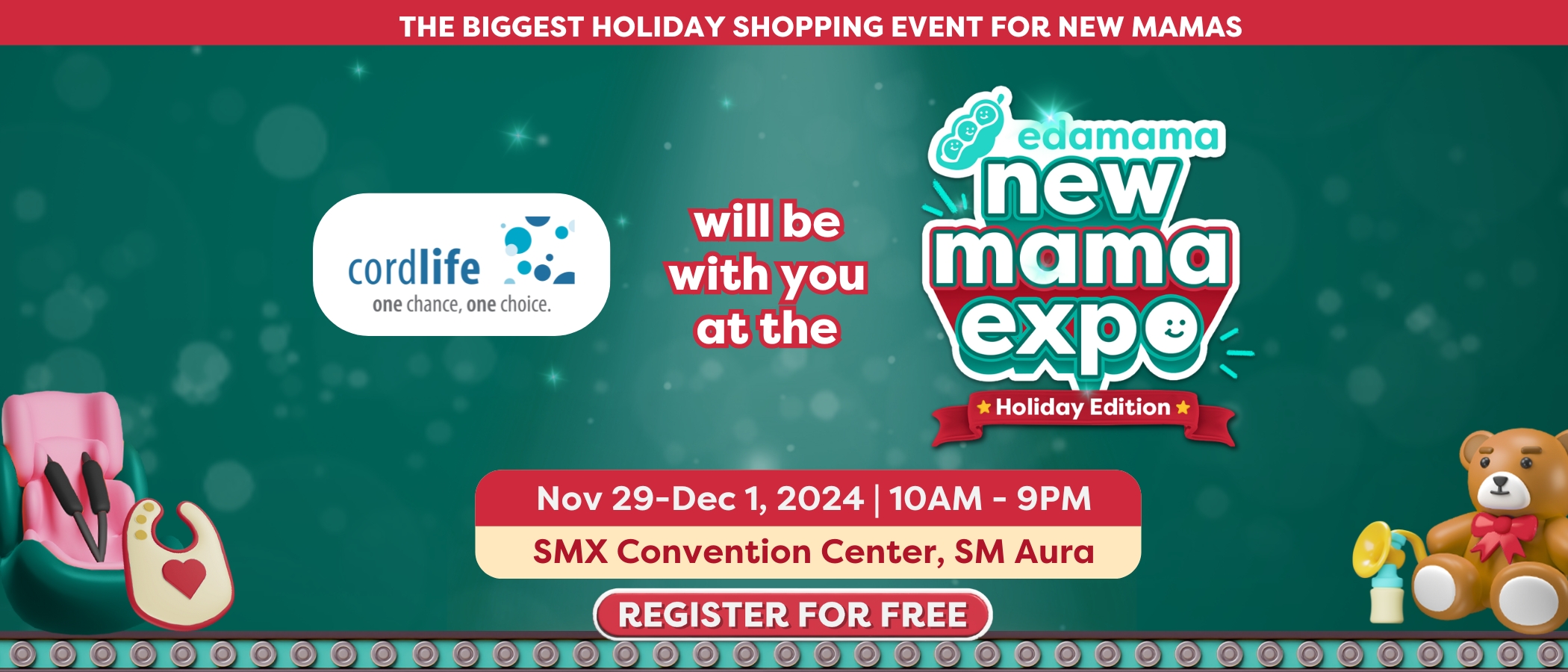 Visit Cordlife Philippines at the #NewMamaExpoHolidayEdition! 🎉