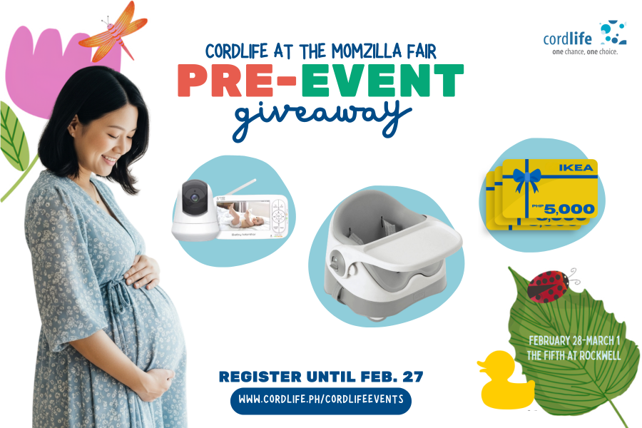 Before the much-awaited Momzilla Fair, Cordlife Philippines is giving expecting moms the chance to take home amazing prizes — just by registering for our Cordlife x Momzilla Fair Sign Up Event!