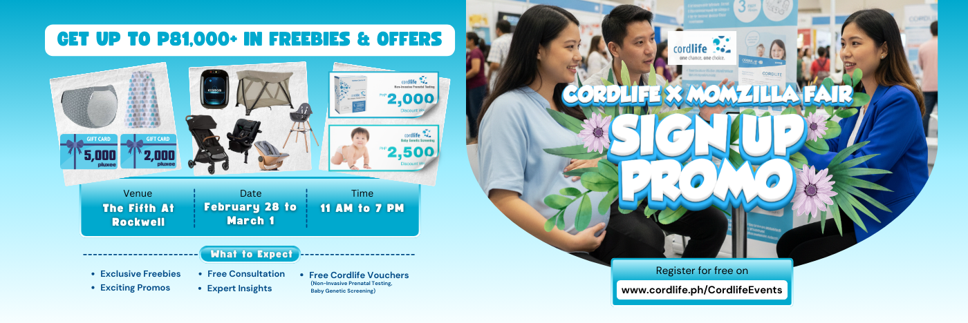 Sign up for Cordlife's Stem Cell Banking service onsite this February 28 to March 1 and enjoy these amazing perks! Plus, more special offers when you visit Cordlife's booth! 