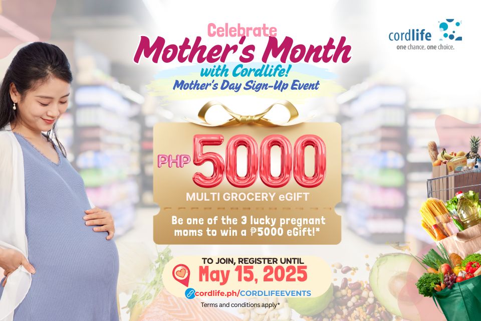 Get a chance to WIN ₱5,000 worth of grocery vouchers when you register early for Cordlife’s Mother’s Day Virtual Sign-Up Event! 