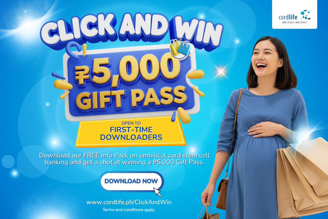 📥 Download our FREE Info Pack on umbilical cord stem cell banking and get a chance to win a ₱5,000 Gift Pass!