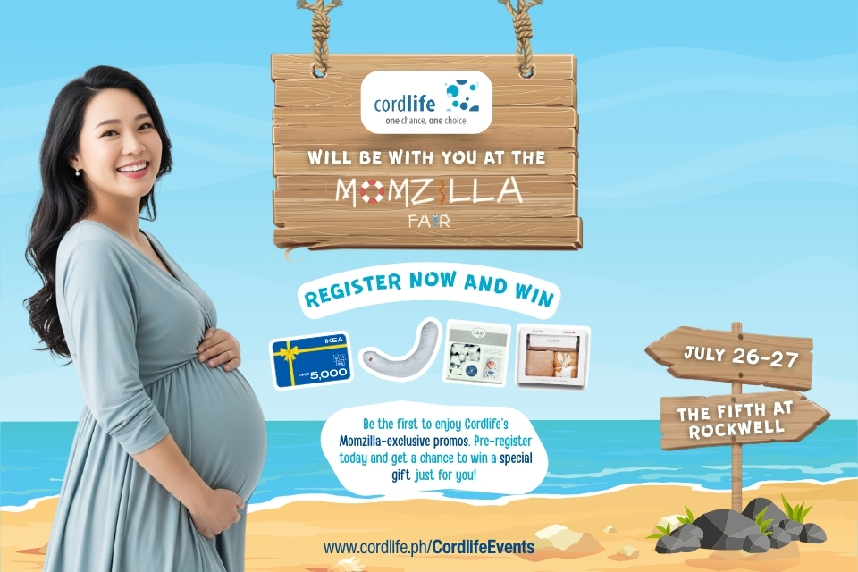 Pre-register with Cordlife Philippines for the July 26–27 Momzilla Fair Sign Up Event and get a chance to win maternity pillows, IKEA gift cards, and newborn sets — worth up to ₱6,500!