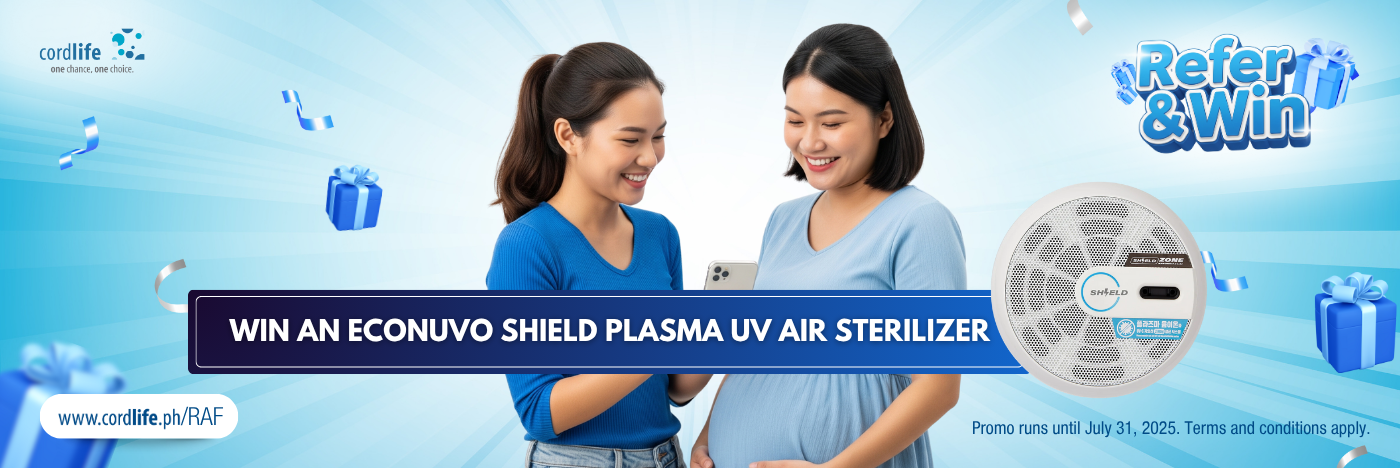 Want a chance to win an Econuvo Shield Plasma UV Air Sterilizer? Simply refer your pregnant friends to Cordlife's stem cell banking services until July 31, 2025!
