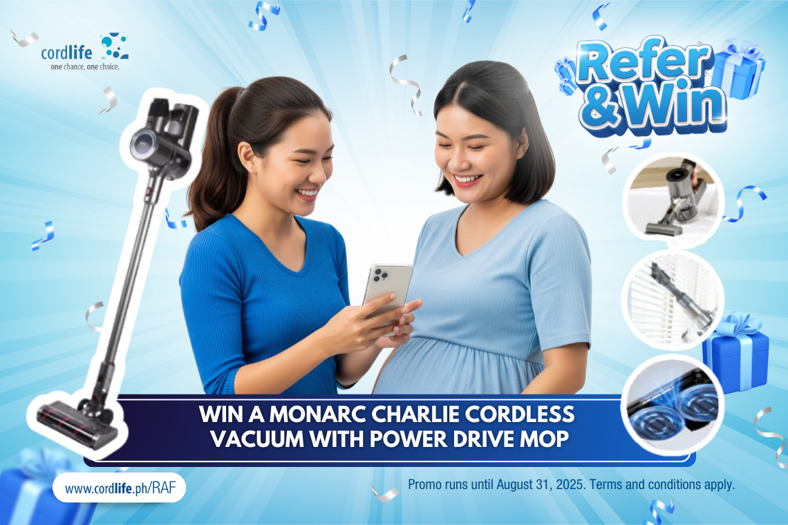 Want a chance to win a Monarc Charlie Cordless Vacuum with Power Drive Mop? Simply refer your pregnant friends to Cordlife's stem cell banking services until August 31, 2025!
