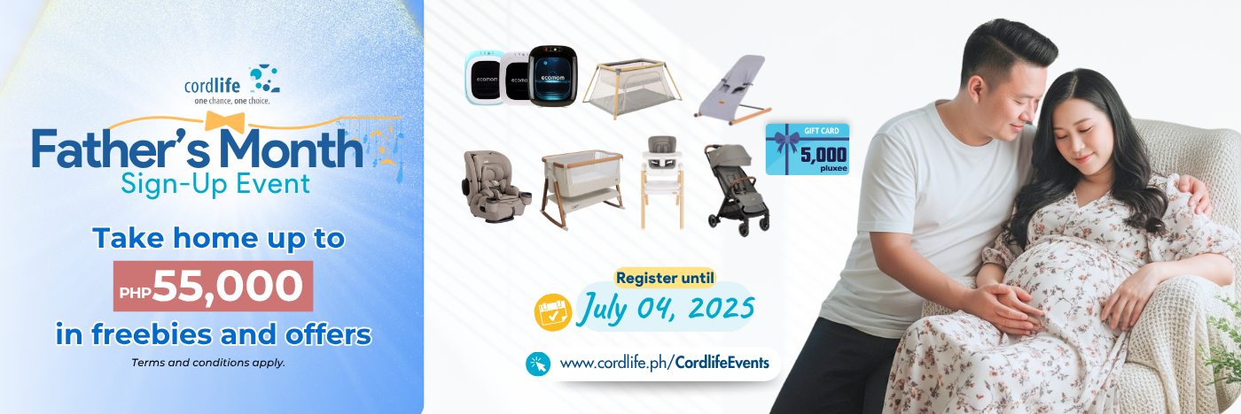 Celebrate fatherhood and secure your baby’s future with Cordlife Stem Cell Banking—plus enjoy up to ₱55,000 worth of gifts when you sign up until July 4, 2025! 👶💙