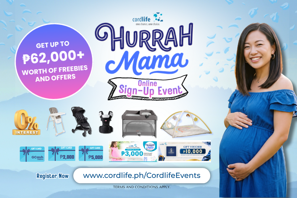 The Cordlife Hurrah Mama Stem Cell Banking Online Sign-Up Event is ON! 