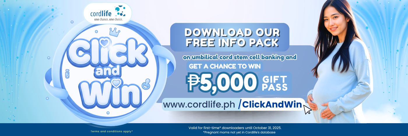 📥 Download our FREE Info Pack on umbilical cord stem cell banking and get a chance to win a ₱5,000 Gift Pass!