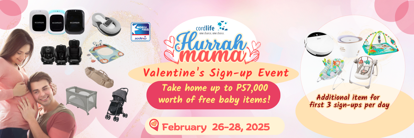 Celebrate love and protection this Valentine’s! 💕 Sign up for umbilical cord stem cell banking from February 26 to 28 and enjoy up to ₱57,000 worth of exclusive freebies and offers! 